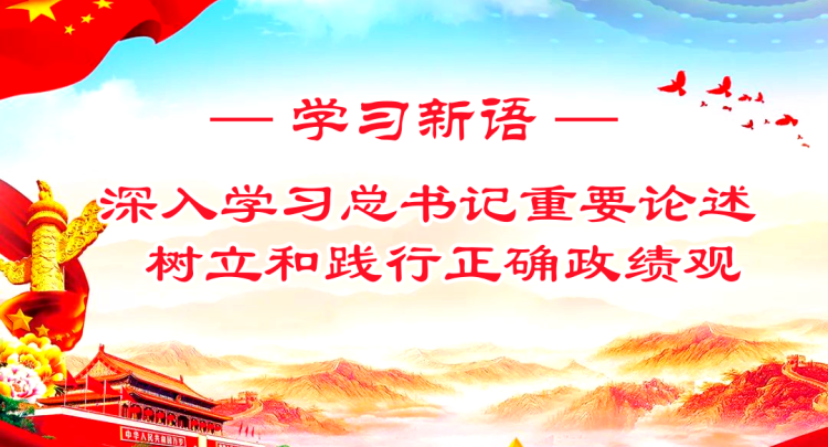 学习新语丨深入学习总书记重要论述 树立和践行正确政绩观