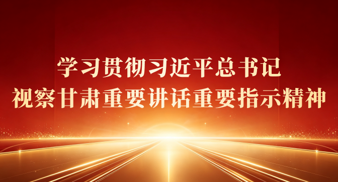 学习贯彻习近平总书记视察甘肃重要讲话重要指示精袖